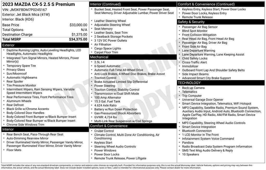 Certified 2023 MAZDA CX-5 AWD 2.5 S w/ Premium Package image 11