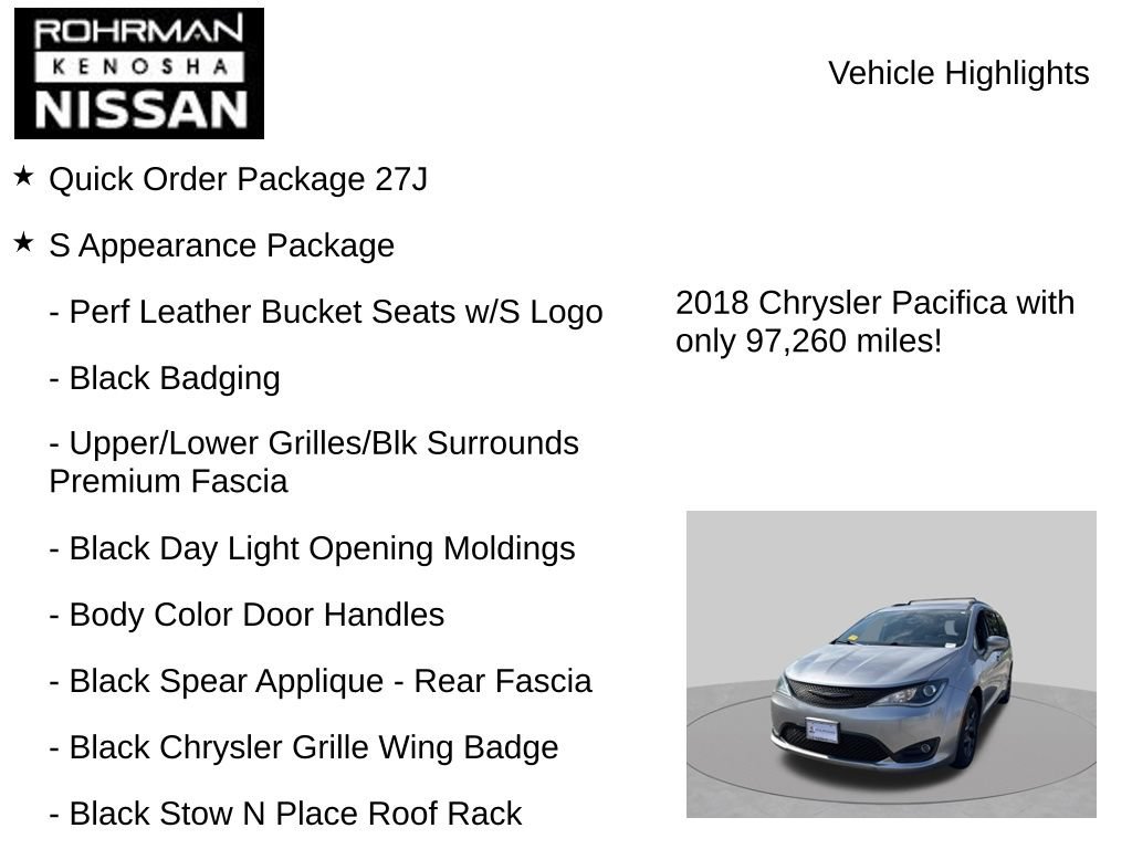Used 2018 Chrysler Pacifica Touring-L Plus FWD image 8