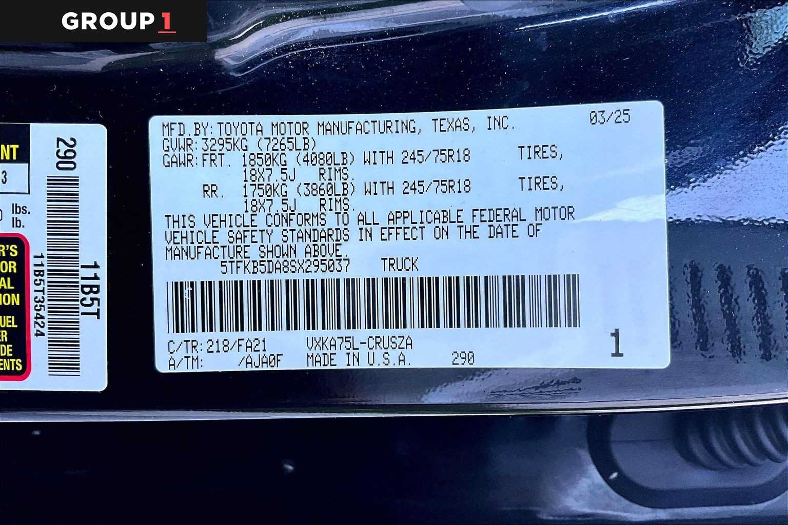 Certified 2025 Toyota Tundra SR AWD/4WD image 37