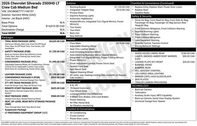 New 2026 Chevrolet Silverado 2500 LT w/ Trail Boss Package image 6