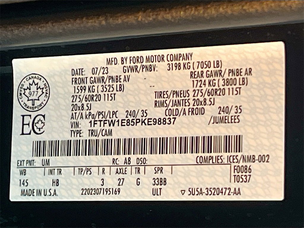 Used 2023 Ford F150 Lariat w/ Equipment Group 502A High image 34