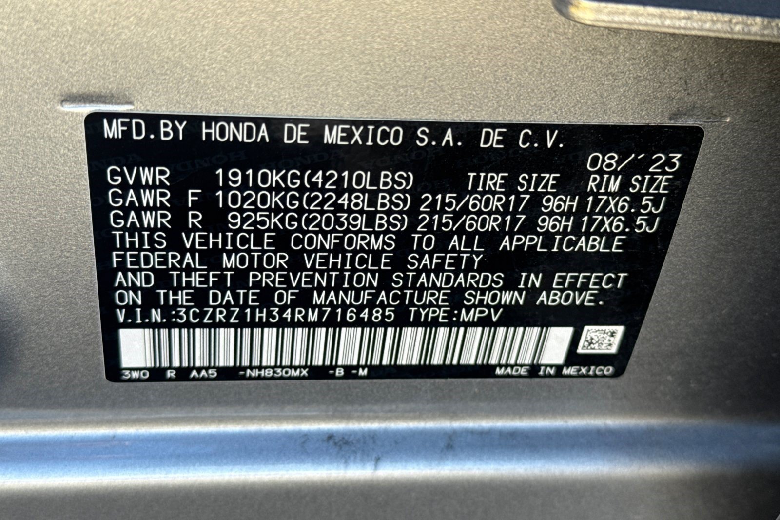 Used 2024 Honda HR-V LX image 27