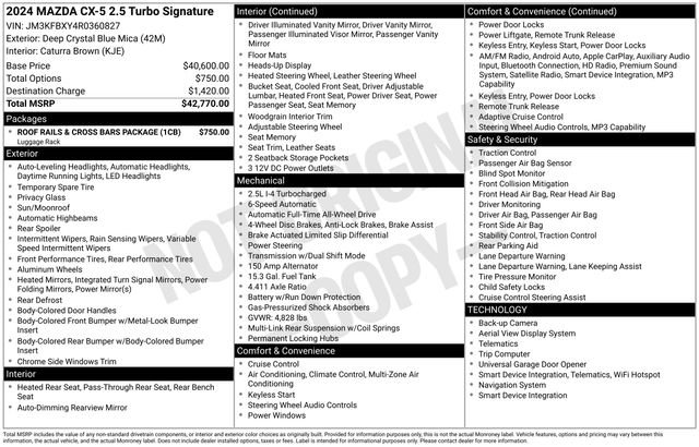 Used 2024 MAZDA CX-5 Signature AWD/4WD image 15