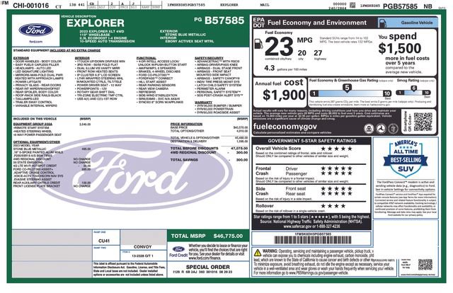 Used 2023 Ford Explorer XLT w/ Equipment Group 202A AWD/4WD image 3