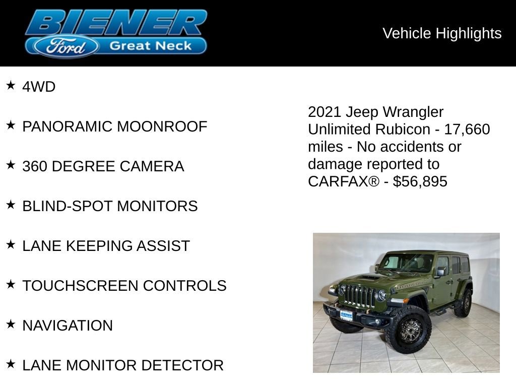 Used 2021 Jeep Wrangler Unlimited Rubicon w/ Trailer Tow Package image 9