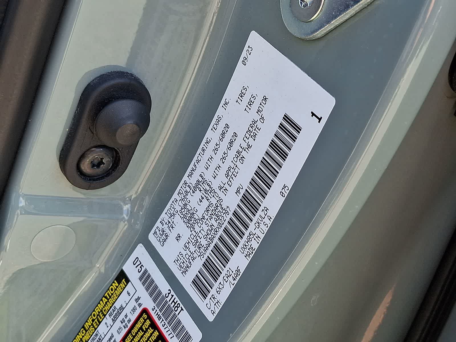 Certified 2024 Toyota Sequoia Limited w/ Nightshade Package AWD/4WD image 31