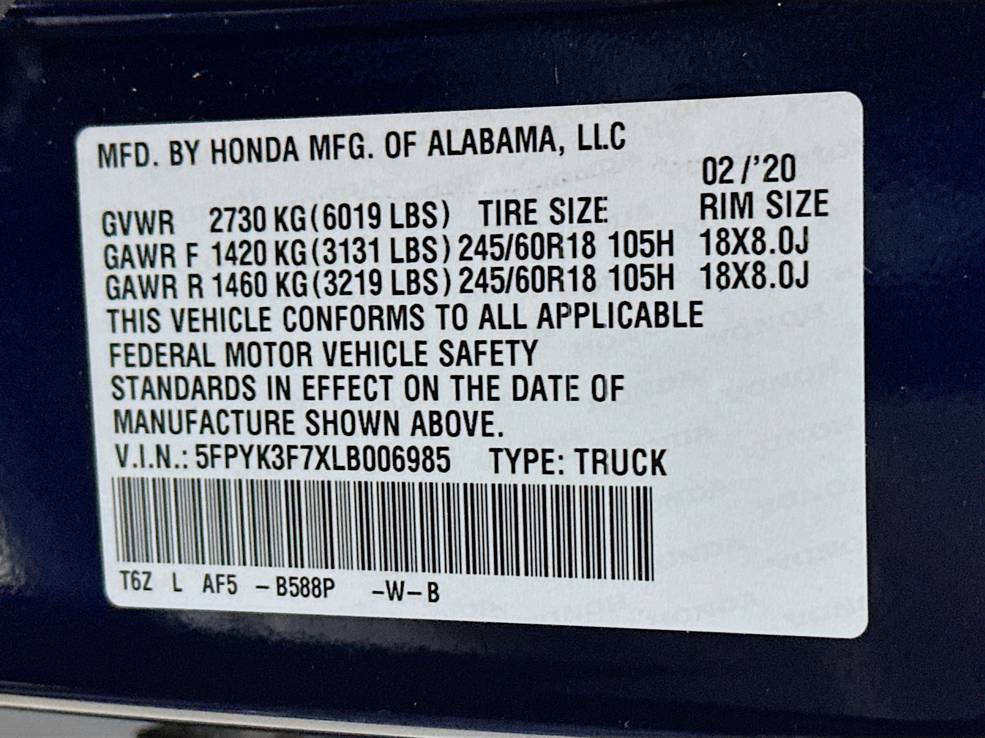 Used 2020 Honda Ridgeline RTL-E image 31
