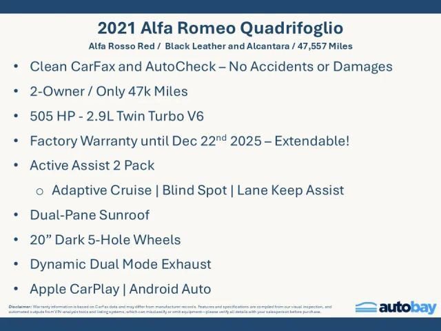 Used 2021 Alfa Romeo Stelvio Quadrifoglio image 2