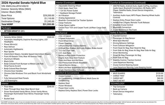 New 2026 Hyundai Sonata Blue image 39
