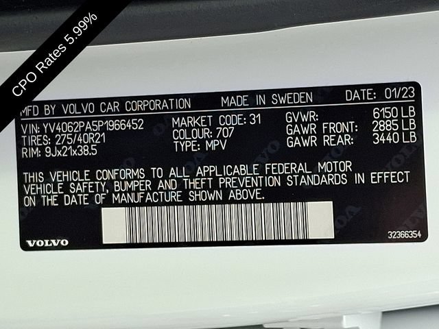 Certified 2023 Volvo XC90 B6 Ultimate w/ Protection Package Premier AWD/4WD image 31