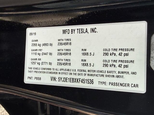 Used 2019 Tesla Model 3 Long Range AWD/4WD image 31