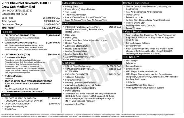 Used 2021 Chevrolet Silverado 1500 LT w/ Z71 Off-Road Package AWD/4WD image 18