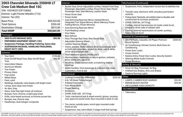 Used 2003 Chevrolet Silverado 2500 LT w/ Skid Plate Package image 23