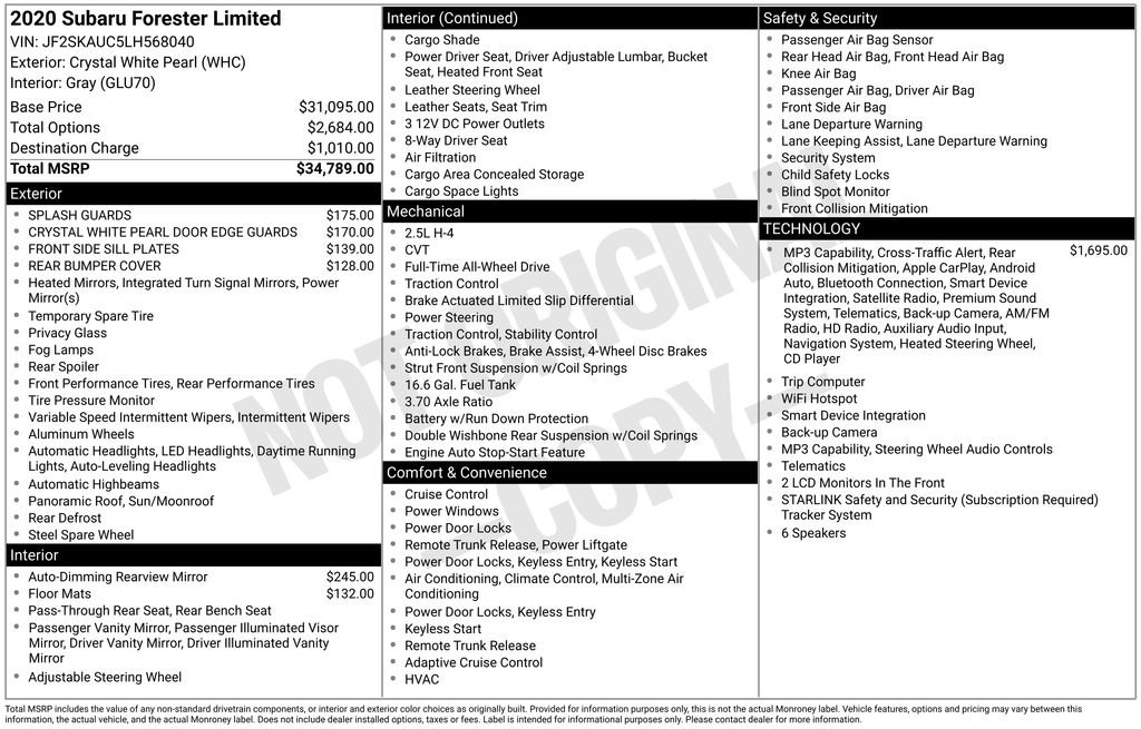 Used 2020 Subaru Forester Limited image 34