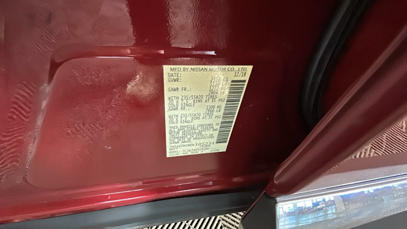 Used 2019 Nissan Murano Platinum w/ Cargo Package FWD image 12