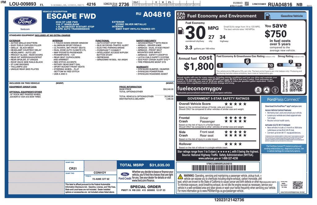 Used 2024 Ford Escape ST-Line image 53