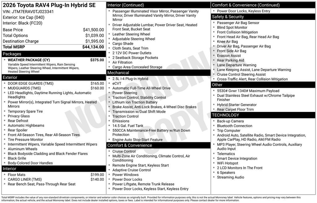 New 2026 Toyota RAV4 SE w/ Weather Package AWD/4WD image 6