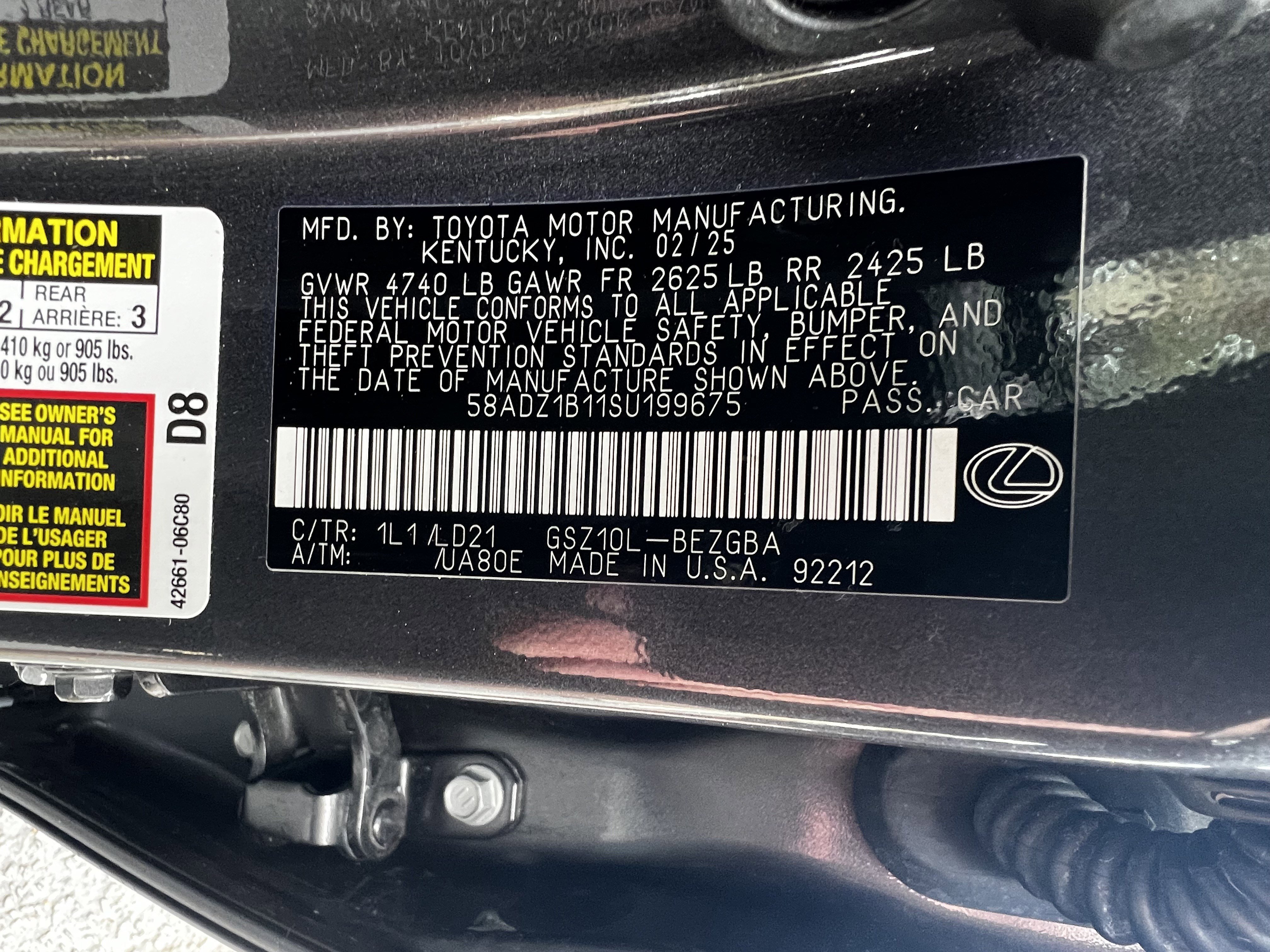 Certified 2025 Lexus ES 350 w/ Premium Package image 51
