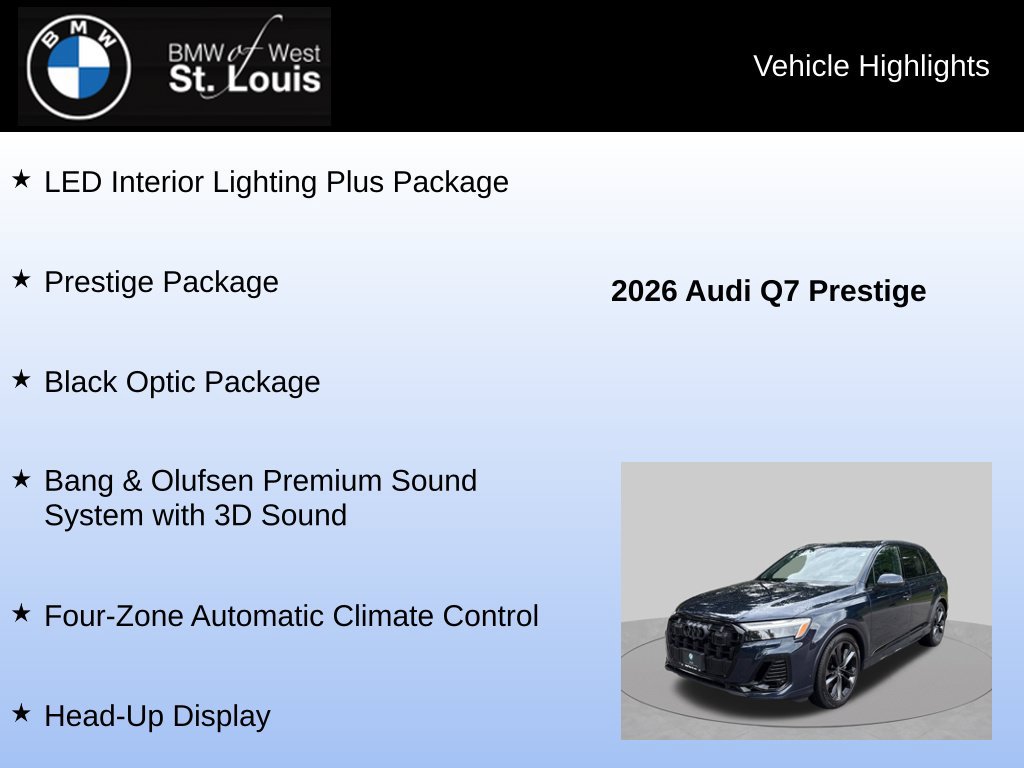 Used 2026 Audi Q7 3.0T Prestige AWD/4WD image 7