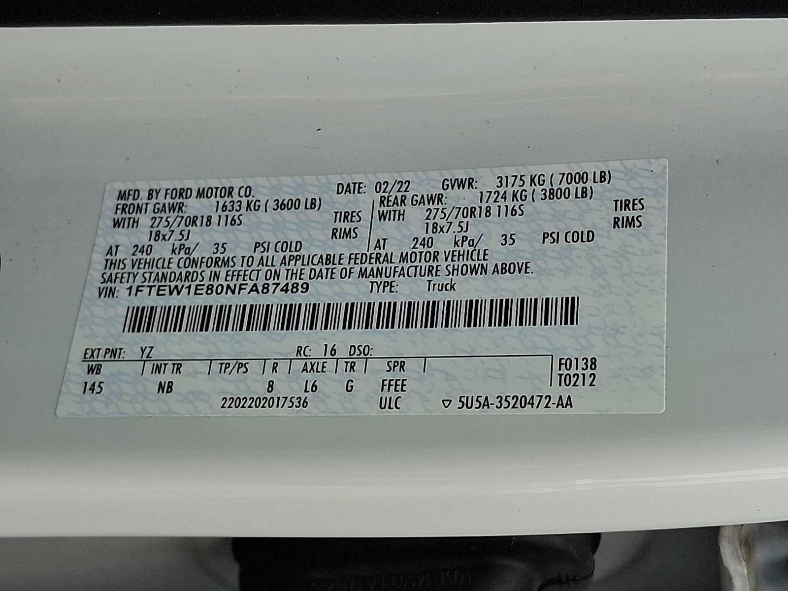 Certified 2022 Ford F150 Tremor w/ Equipment Group 402A High AWD/4WD image 29