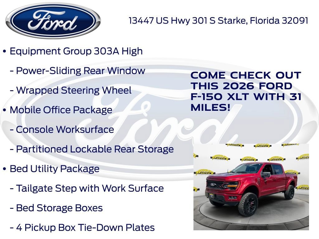 New 2026 Ford F150 XLT w/ Equipment Group 303A High image 30
