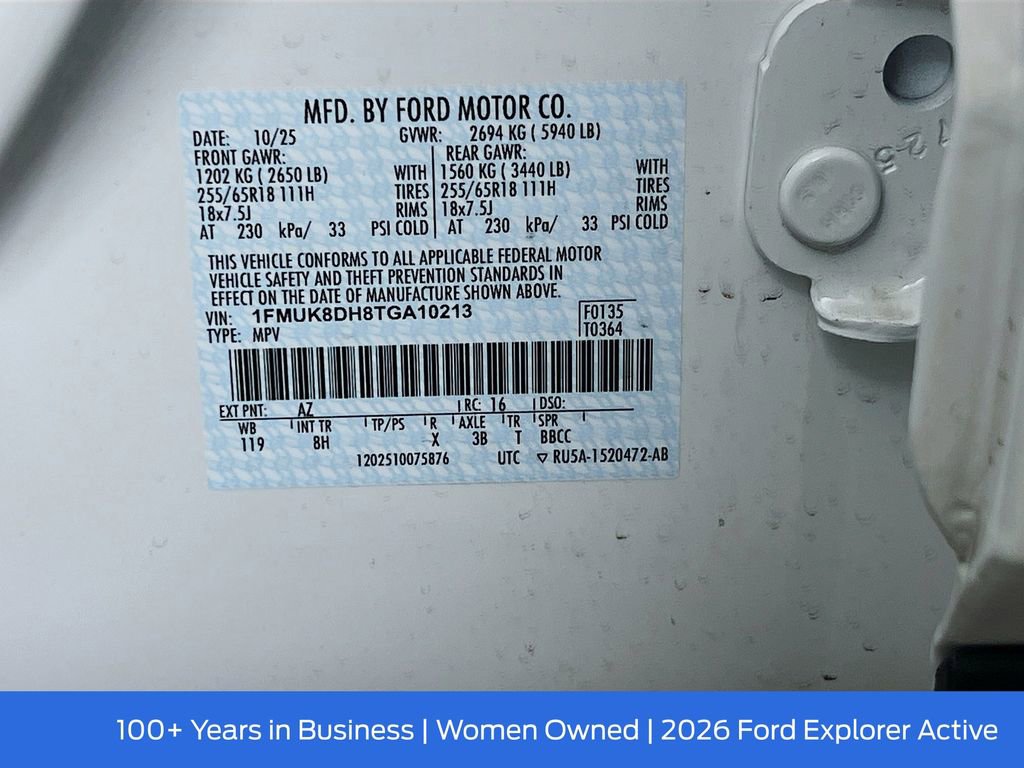 Used 2026 Ford Explorer Active image 35