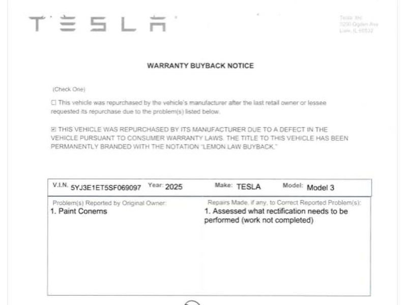 Used 2025 Tesla Model 3 Performance AWD/4WD image 3