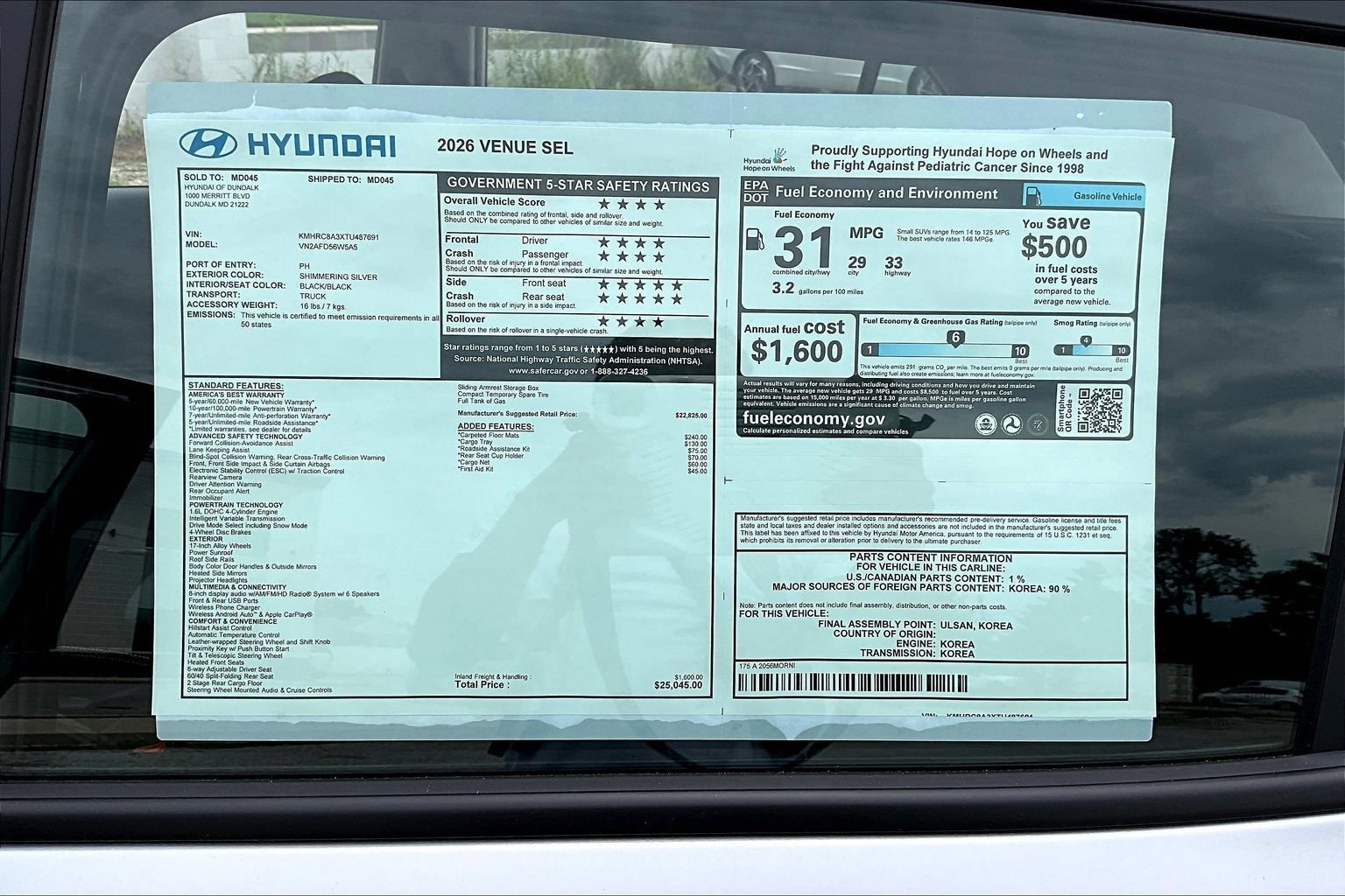 New 2026 Hyundai Venue SEL FWD image 17