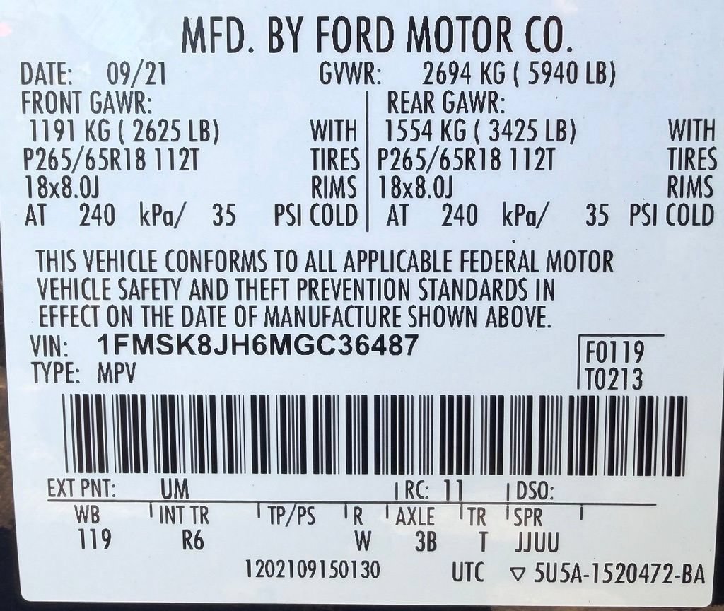 Used 2021 Ford Explorer Timberline AWD/4WD image 24