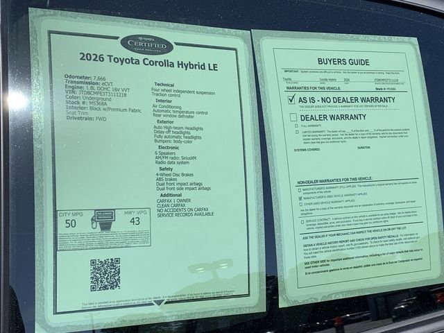 Used 2026 Toyota Corolla LE FWD image 36