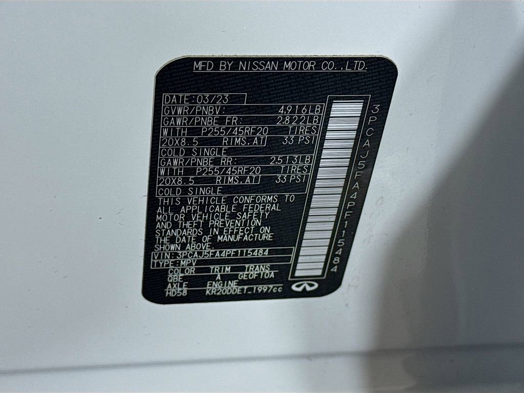 Certified 2023 INFINITI QX50 Sport FWD image 43
