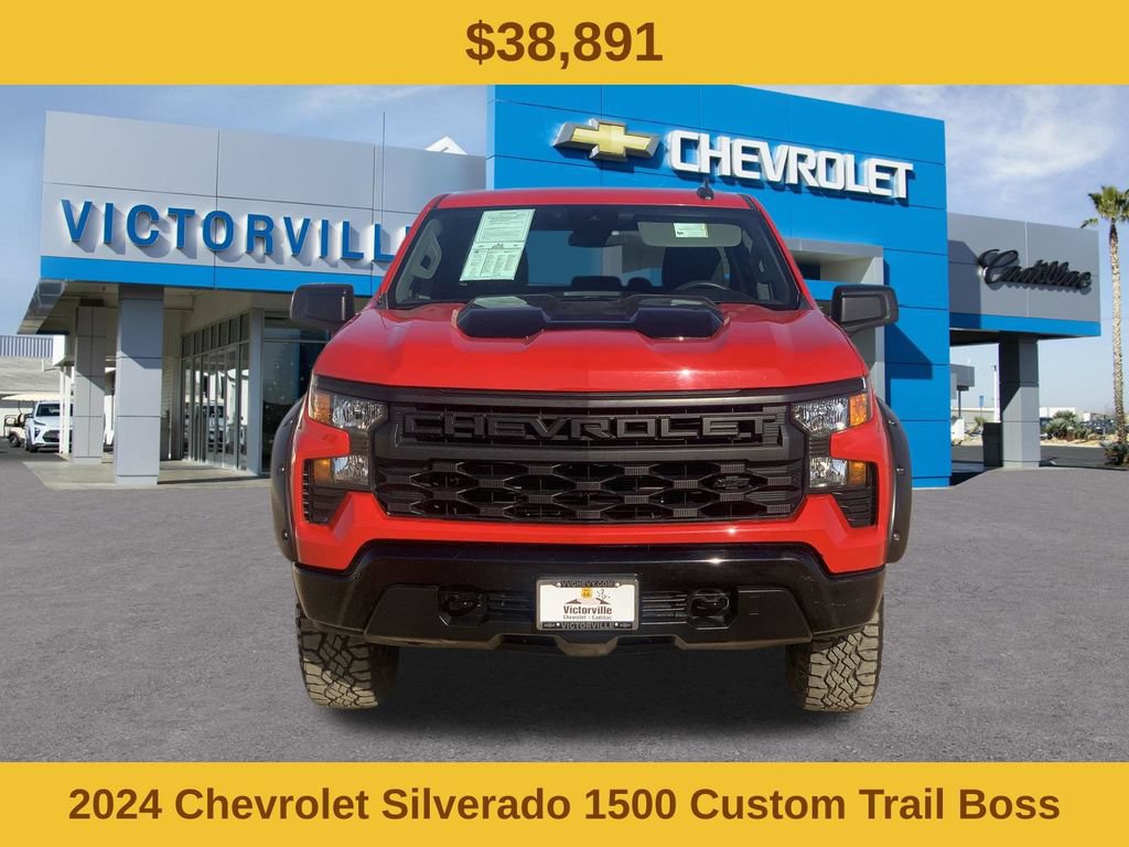 Certified 2024 Chevrolet Silverado 1500 Custom Trail Boss w/ Dark Appearance Package AWD/4WD image 2