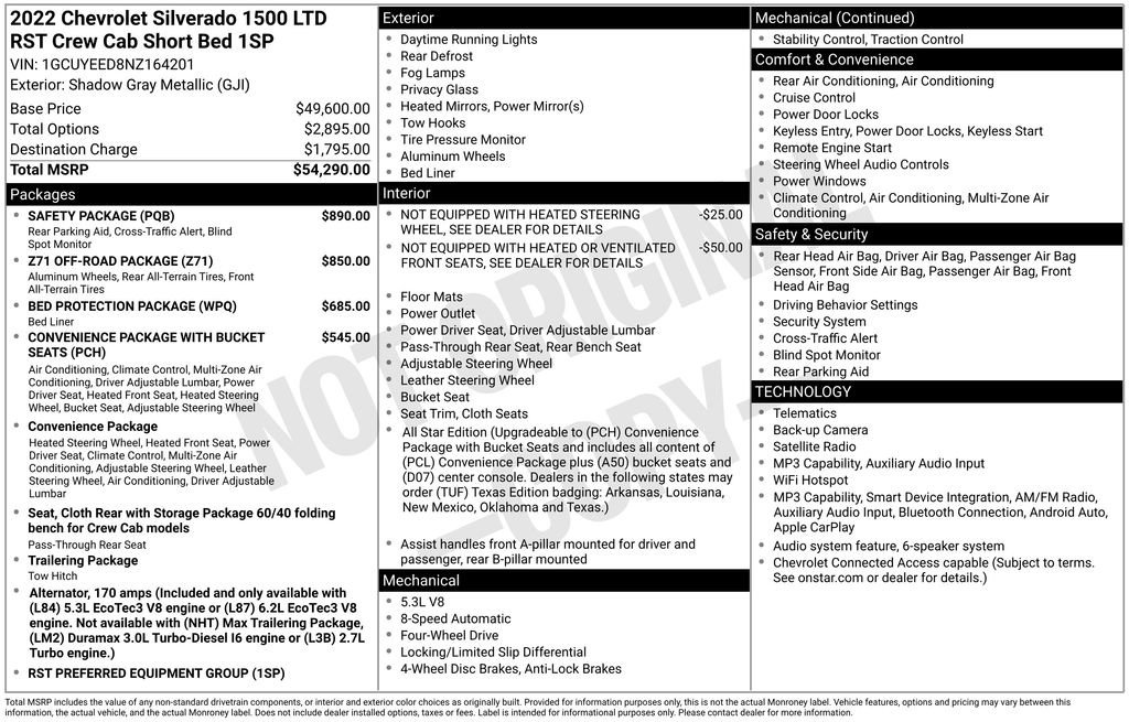 Used 2022 Chevrolet Silverado 1500 RST w/ Safety Package AWD/4WD image 29