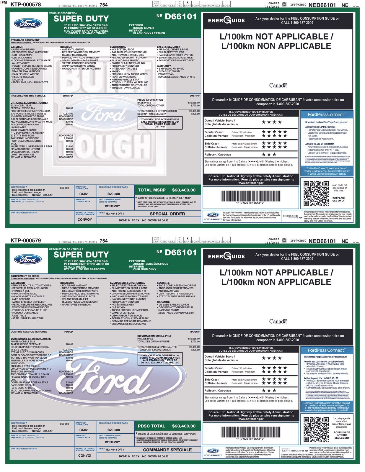 Certified 2022 Ford F250 Platinum w/ FX4 Off-Road Package image 4