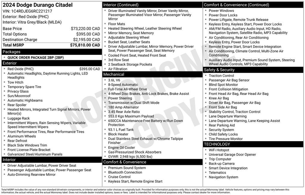 Used 2024 Dodge Durango Citadel AWD/4WD image 4