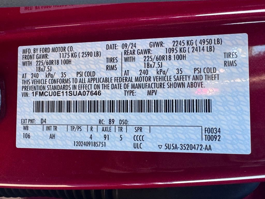 Used 2025 Ford Escape SE w/ PHEV Premium Package FWD image 47