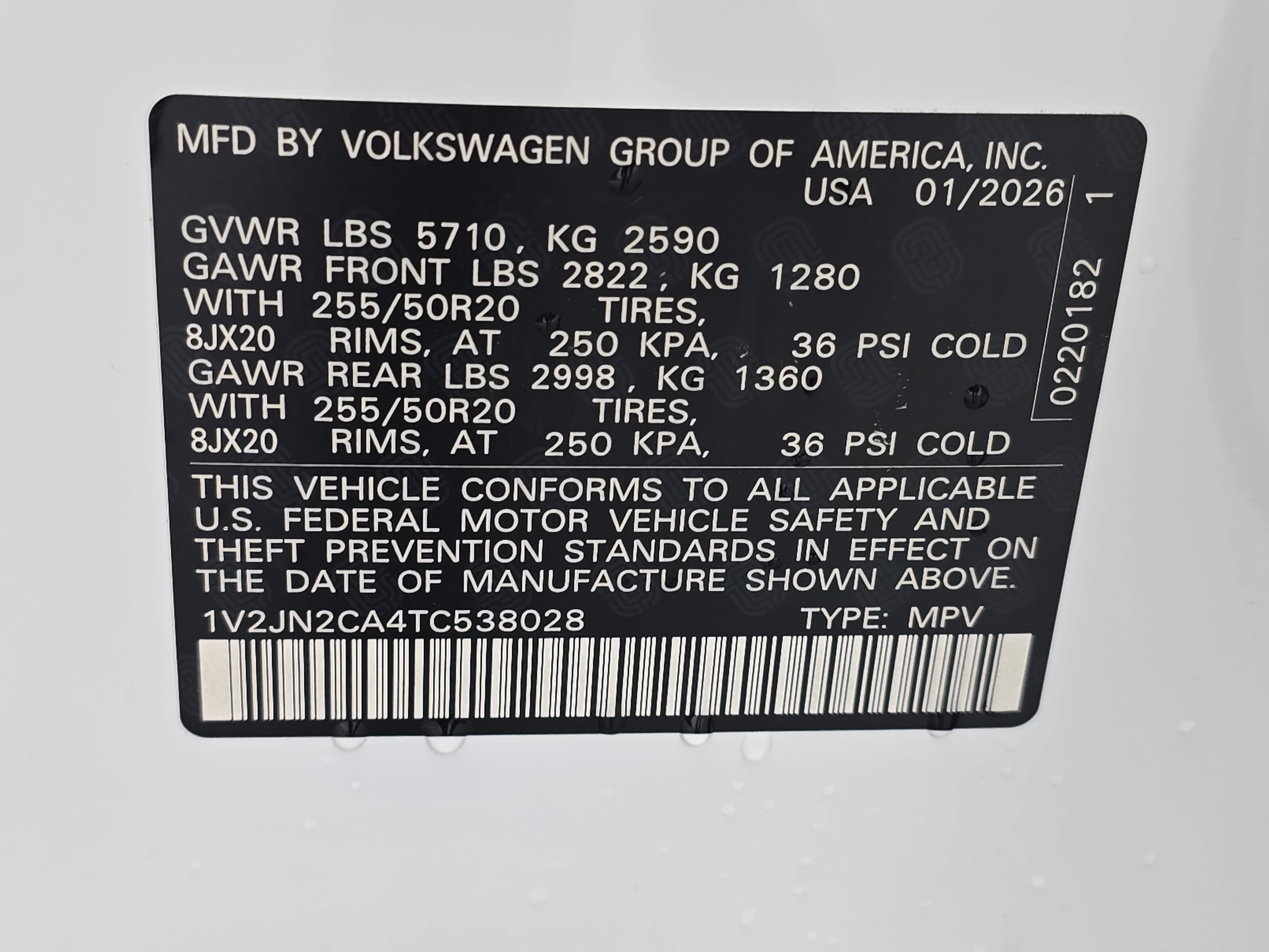 New 2026 Volkswagen Atlas SE FWD image 37