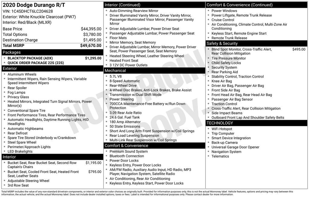 Certified 2020 Dodge Durango R/T w/ Blacktop Package image 9