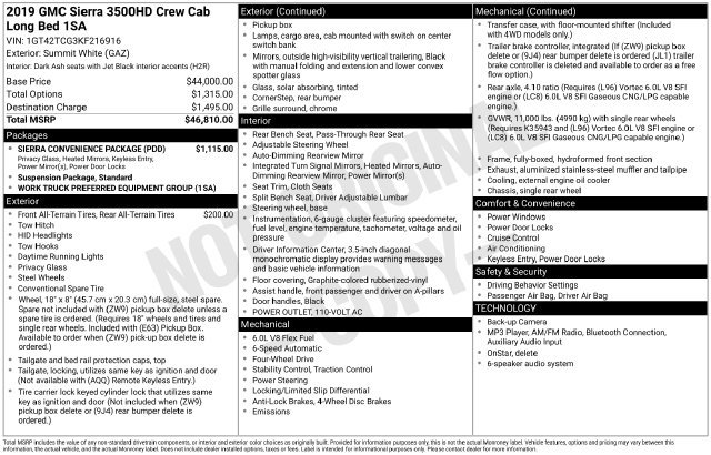 Used 2019 GMC Sierra 3500 4x4 Crew Cab w/ Sierra Convenience Package image 29