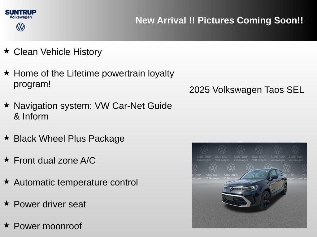 Used 2025 Volkswagen Taos SEL w/ Black Wheel Plus Package AWD/4WD image 6