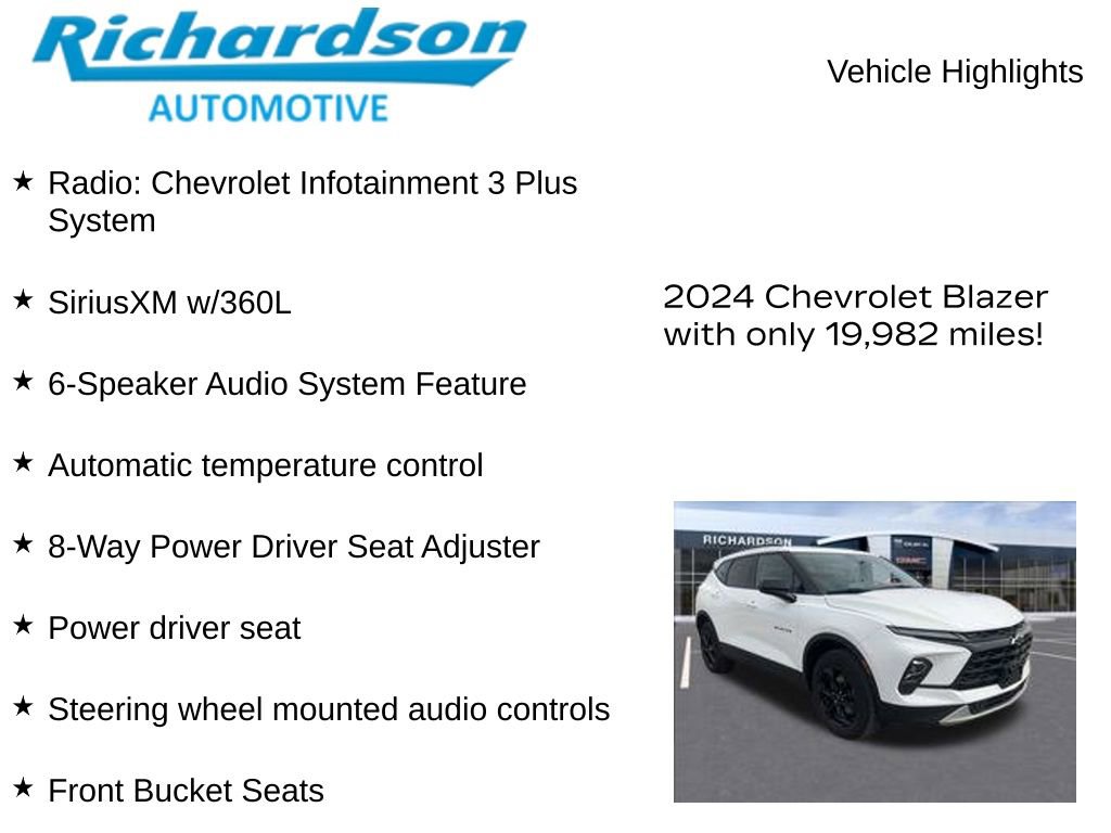 Used 2024 Chevrolet Blazer LT w/ Blazer LT Plus Package image 10