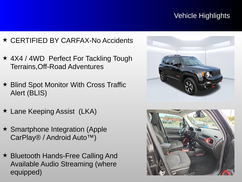 Used 2022 Jeep Renegade Trailhawk w/ Sun/Sound Group AWD/4WD image 4