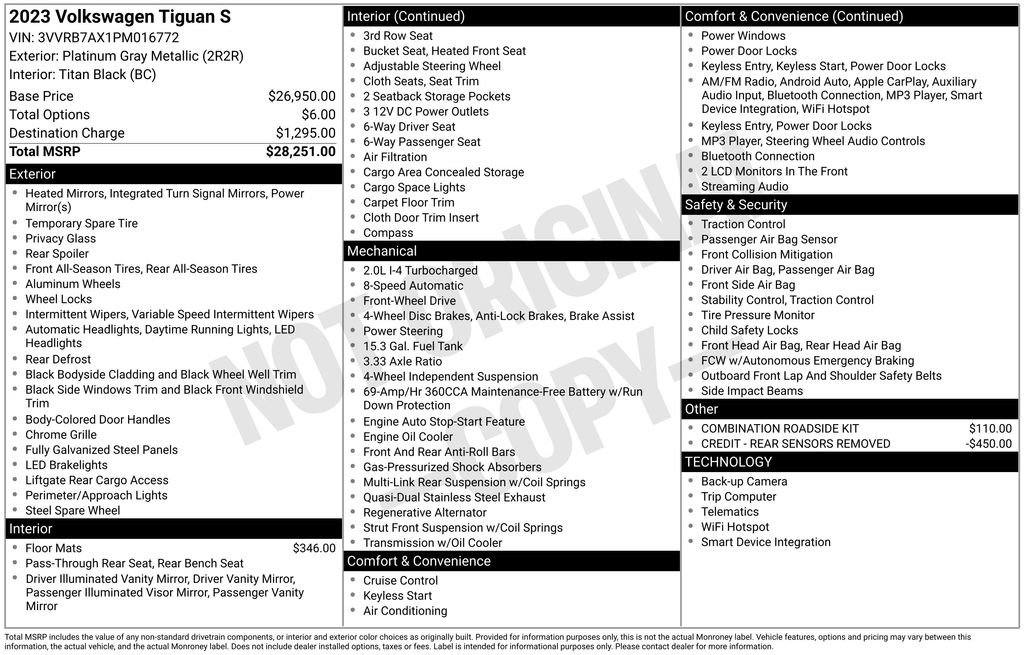 Used 2023 Volkswagen Tiguan S image 31