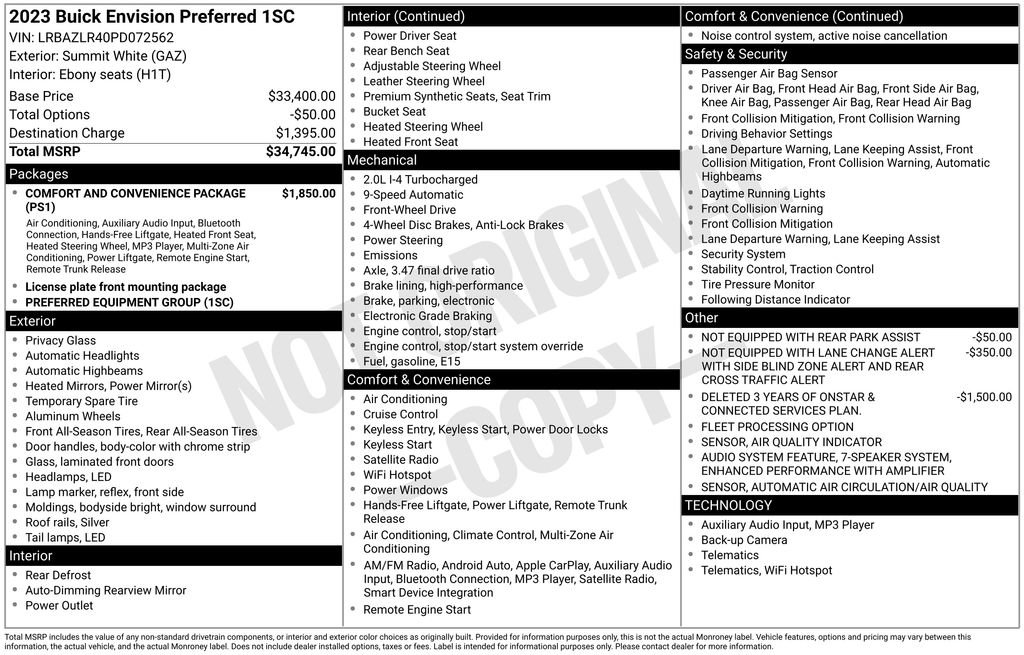 Used 2023 Buick Envision Preferred image 17