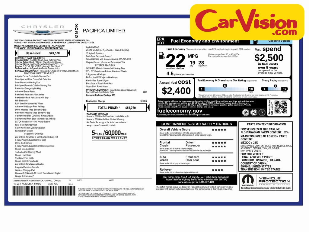 Used 2025 Chrysler Pacifica Limited image 2