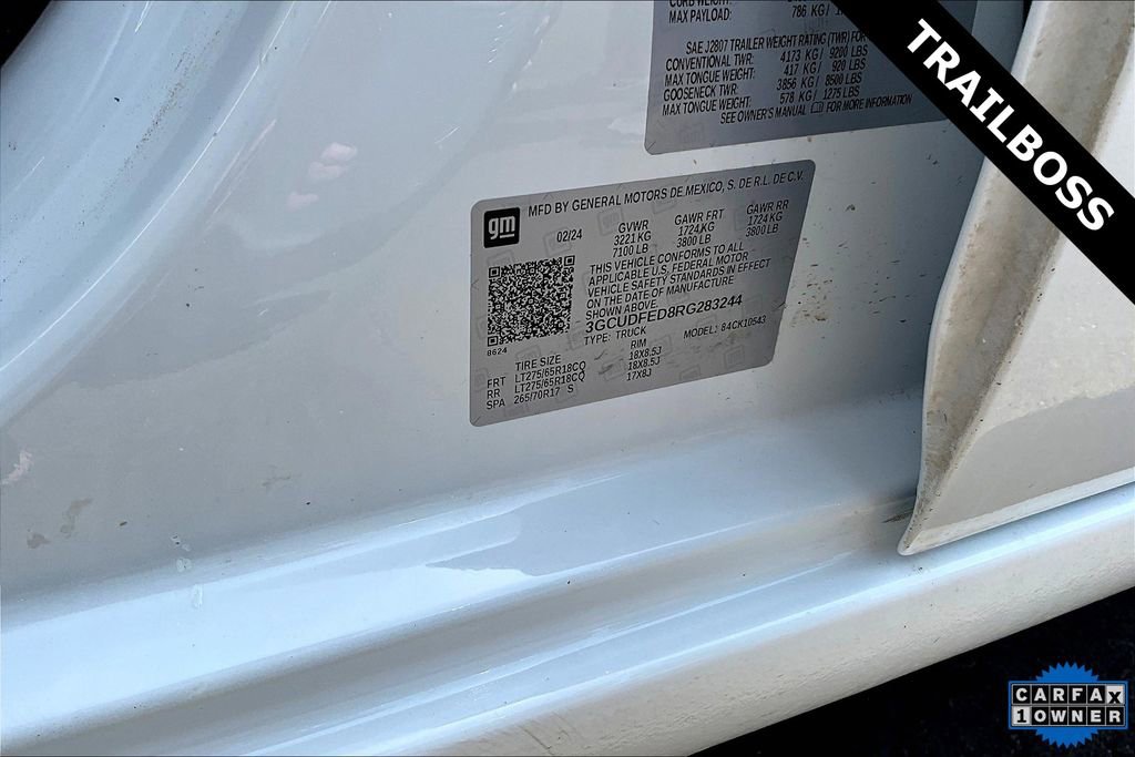 Used 2024 Chevrolet Silverado 1500 LT Trail Boss w/ Protection Package image 19