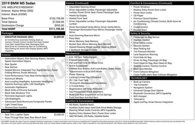 Used 2019 BMW M5 image 11
