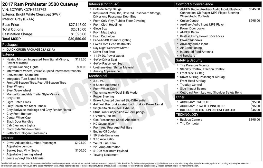 Used 2017 RAM ProMaster 3500 image 9