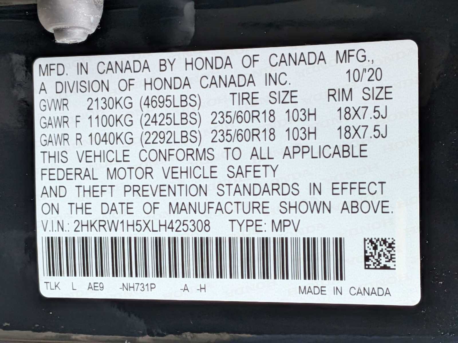 Certified 2020 Honda CR-V EX image 32