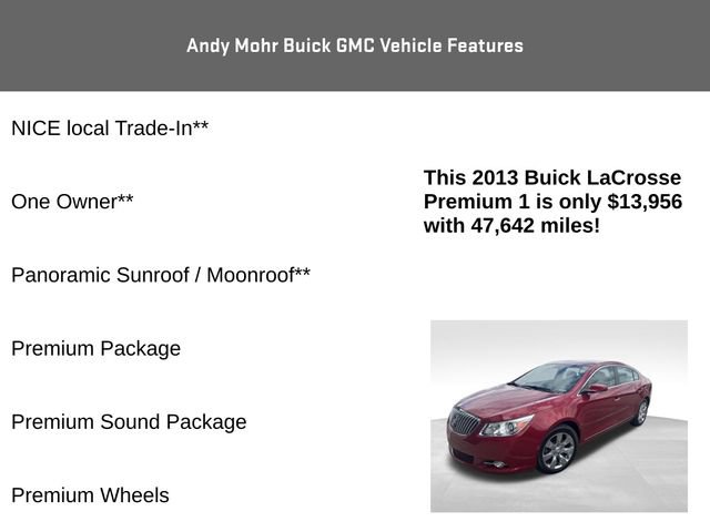 Used 2013 Buick LaCrosse Premium w/ Driver Confidence Package FWD image 8